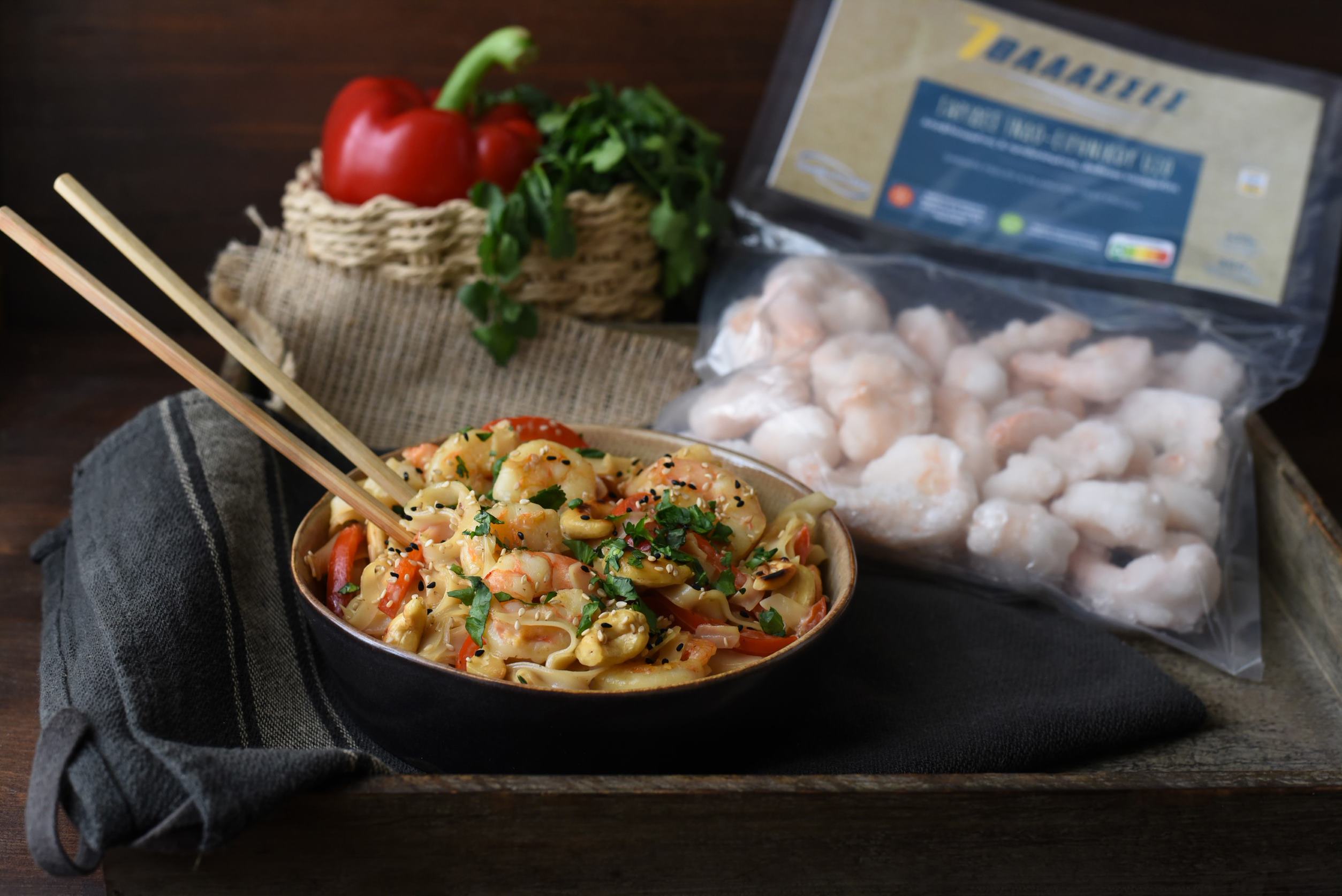 Noodles with 7 THALASSES shrimps - 7 Thalasses