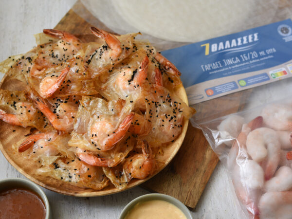 Τσιπς γαρίδας με τραγανή υφή και γαρίδες 7 ΘΑΛΑΣΣΕΣ