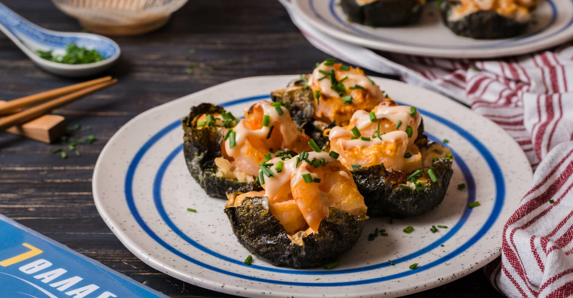 Baked sushi cups με γαρίδες